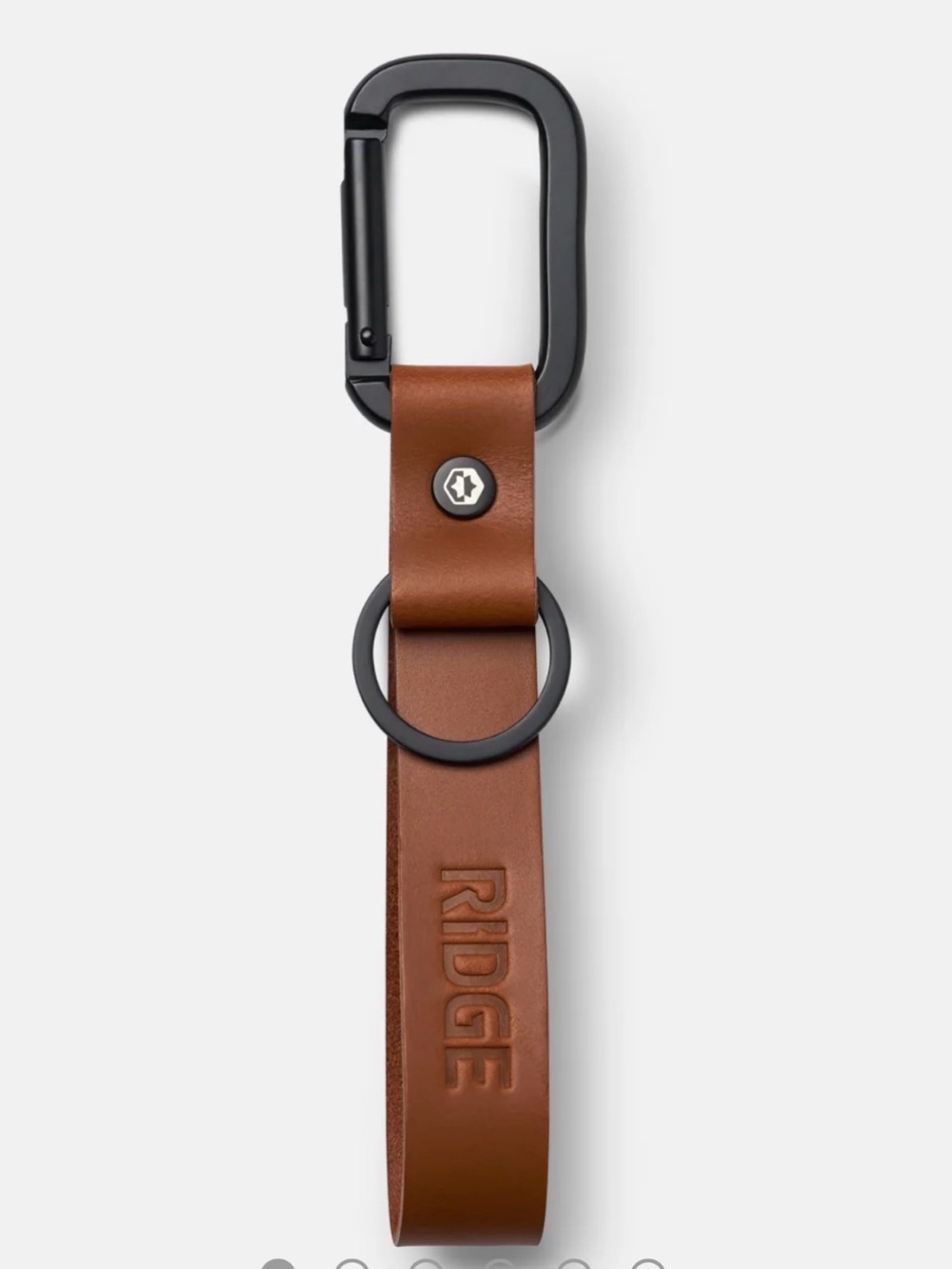 RIDGE Everyday Keychain Tobacco Brown Leather